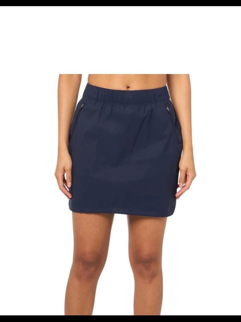 Eddie Bauer Navy Active Stretch Skort with Zip Pockets